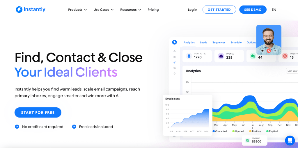 Instantly.ai cold email tool